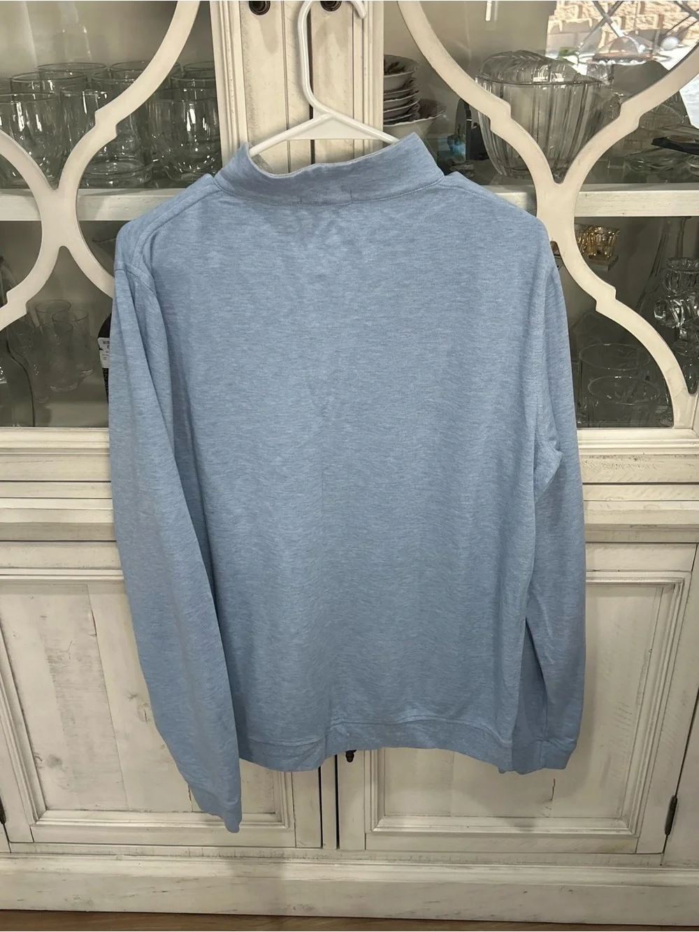 Peter Millar Crown Comfort Quarter Zip Pullover Blue Jonive Logo Men’s Medium